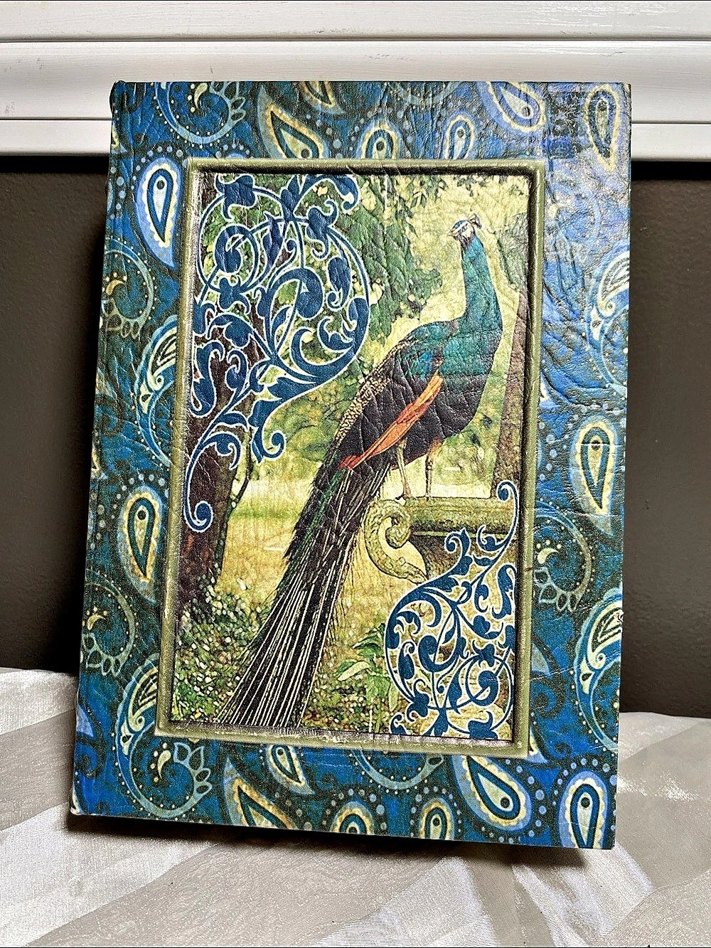 Primitives by Kathy Peacock Book Box Blue & Green Decor